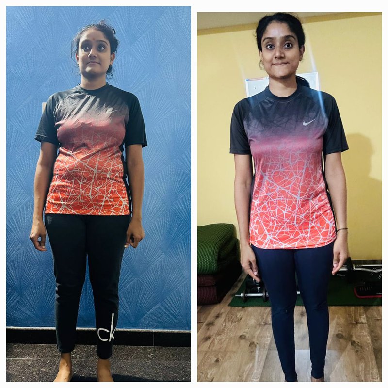 Pavitra — rebuilt strength at home: before and after